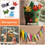 120 Pcs 12 x 12 Inch Felt Sheets for Craft Felt Squares Assorted Color for DIY Sewing Adult Patchwork Party Decor, 40 Colors