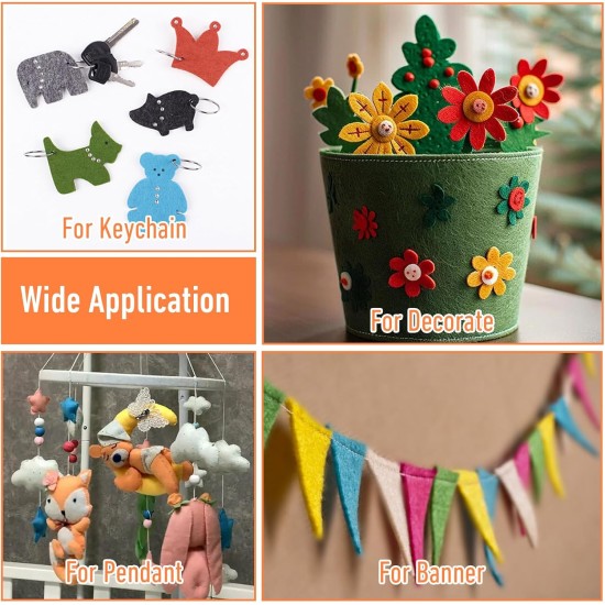 120 Pcs 12 x 12 Inch Felt Sheets for Craft Felt Squares Assorted Color for DIY Sewing Adult Patchwork Party Decor, 40 Colors