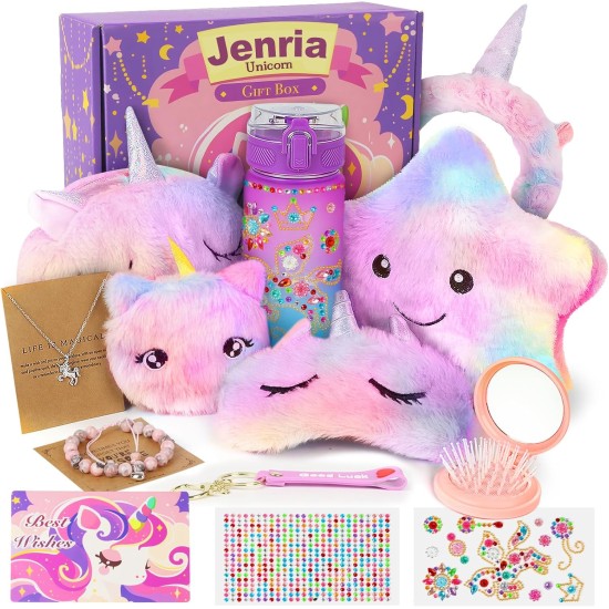 Jenria Unicorn Gifts for Girls, Easter Baskets for Kids, Birthday Gifts for Girls Age 3 4 5 6 7 8 9 10 Years Old Girl, Gift Ideas, Girls Toys Age 6-8, Unicorn Toys for Daughter, Niece