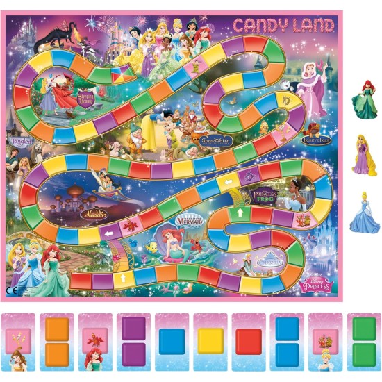 Hasbro Gaming Candy Land Disney Princess Edition Board Game, Preschool Games for 2 to 3 Players, Easter Gifts for Boys and Girls, Family Games for Kids Ages 3 and Up (Amazon Exclusive)