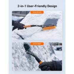 AstroAI 27" Snow Brush and Ice Scrapers for Car Windshield, Detachable Snow Scrapers with Ergonomic Foam Grip for Cars, Trucks, SUVs (Heavy Duty ABS, PVC Brush, Orange) AstroAI 27" Snow Brush and Ice Scrapers for Car Windshield, Detachable Snow Scrapers with Ergonomic Foam Grip for Cars, Trucks, SUVs (Heavy Duty ABS, PVC Brush, Orange)