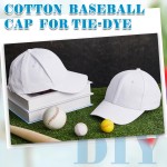 Silkfly 6 Pcs Cotton White Plain Baseball Cap for Tie Dye Kit Items Things for Tie Dye (Small)