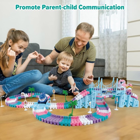 Car Toys for Kid 4-6, 194 PCS Race Car Track for Kids Ages 4-8, Monster Truck 2+ Year Old Birthday Gift Toddler Cars Toy for 3+ Year Old Girl Boy