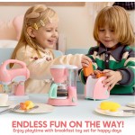 Joyin Play Kitchen Toys, Pretend Food Kitchen Accessories Girls Toy with Coffee Maker, Mixer, Toaster with Realistic Lights& Sounds, Birthday Gift for Kids, Easter Basket Stuffers Joyin Play Kitchen Toys, Pretend Food Kitchen Accessories Girls Toy with Coffee Maker, Mixer, Toaster with Realistic Lights& Sounds, Birthday Gift for Kids, Easter Basket Stuffers