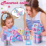Magnetic Tiles Toys for 3 4 5 6 7 8+ Year Old Boys Girls Upgrade Macaron Castle Blocks Building Set for Toddlers STEM Creativity/Educational Toys for Kids Age 3-6 Christmas Birthday Gifts