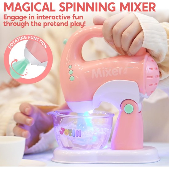 Joyin Play Kitchen Toys, Pretend Food Kitchen Accessories Girls Toy with Coffee Maker, Mixer, Toaster with Realistic Lights& Sounds, Birthday Gift for Kids, Easter Basket Stuffers Joyin Play Kitchen Toys, Pretend Food Kitchen Accessories Girls Toy with Coffee Maker, Mixer, Toaster with Realistic Lights& Sounds, Birthday Gift for Kids, Easter Basket Stuffers