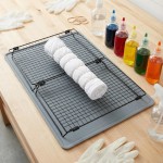 ZZOFSWORM Tie Dye Kit with 2 Adjustable Folding Racks, Non-Slip Silicone Pad & 100 Disposable Gloves | DIY Tie-Dye Supplies for Shirts, Scarves, Bags | Easy Clean, Portable Craft Tool