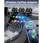 Wireless CarPlay Adapter for Apple iPhone（2026 Upgrade）- Convert Wired CarPlay to CarPlay Wireless Adapter, Stable Connection Compatible with OEM Wired CarPlay Vehicles & iOS 10+(Black)