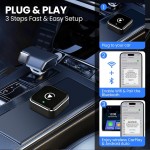 Wireless CarPlay Adapter2026 Upgraded – Suitable for Apple iPhone & Android, with Compact Size, Plug-and-Play Convenience, and Fast, Stable Connection for CarPlay & Android Applications