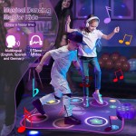 Flooyes Dance Mat Toys for 3-12 Year Old Kids, Electronic Dance Pad with Light-up 6-Button Wireless Bluetooth, Music Dance with 5 Game Modes, Birthday Toys Gifts for 3 4 5 6 7 8 9 10+ Year Old Girls Flooyes Dance Mat Toys for 3-12 Year Old Kids, Electronic Dance Pad with Light-up 6-Button Wireless Bluetooth, Music Dance with 5 Game Modes, Birthday Toys Gifts for 3 4 5 6 7 8 9 10+ Year Old Girls