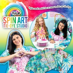Tulip One-Step Tie-Dye Spin Art Kit, Fashion DIY with Fabric Dye, Fun Activity for All, Vibrant Classic Colors, Kids Age 8+ Tulip One-Step Tie-Dye Spin Art Kit, Fashion DIY with Fabric Dye, Fun Activity for All, Vibrant Classic Colors, Kids Age 8+