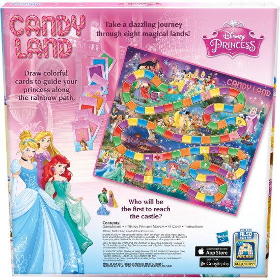 Hasbro Gaming Candy Land Disney Princess Edition Board Game, Preschool Games for 2 to 3 Players, Easter Gifts for Boys and Girls, Family Games for Kids Ages 3 and Up (Amazon Exclusive)